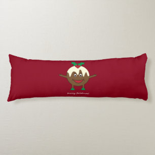 Christmas pudding cartoon character body cushion