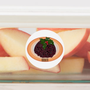 Christmas pudding cartoon illustration