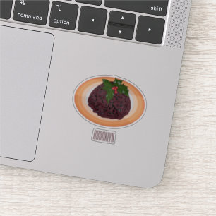 Christmas pudding cartoon illustration