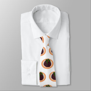 Christmas pudding cartoon illustration tie
