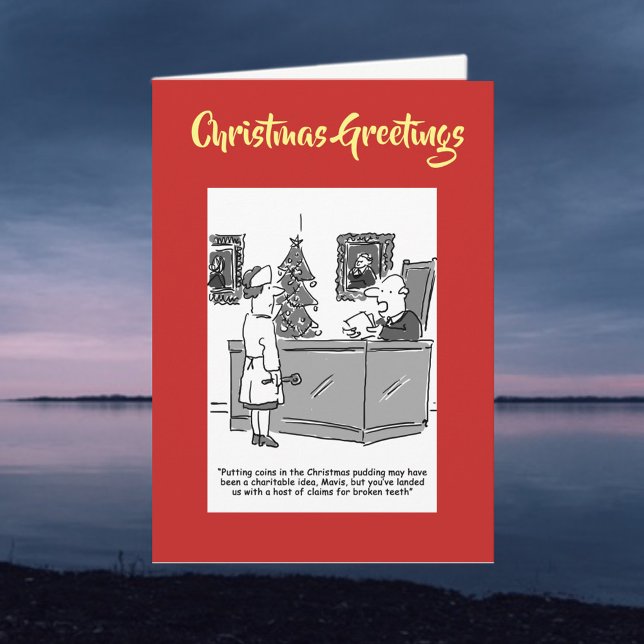 Christmas Pudding Christmas Card with QR Code (Creator Uploaded)