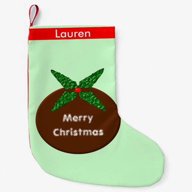 Christmas Pudding Custom Christmas Stocking (Front)