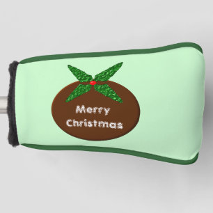 Christmas Pudding Custom Golf Putter Cover