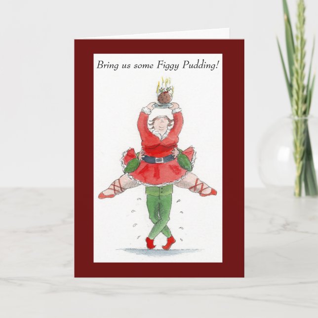Christmas Pudding Fairy Card (Front)