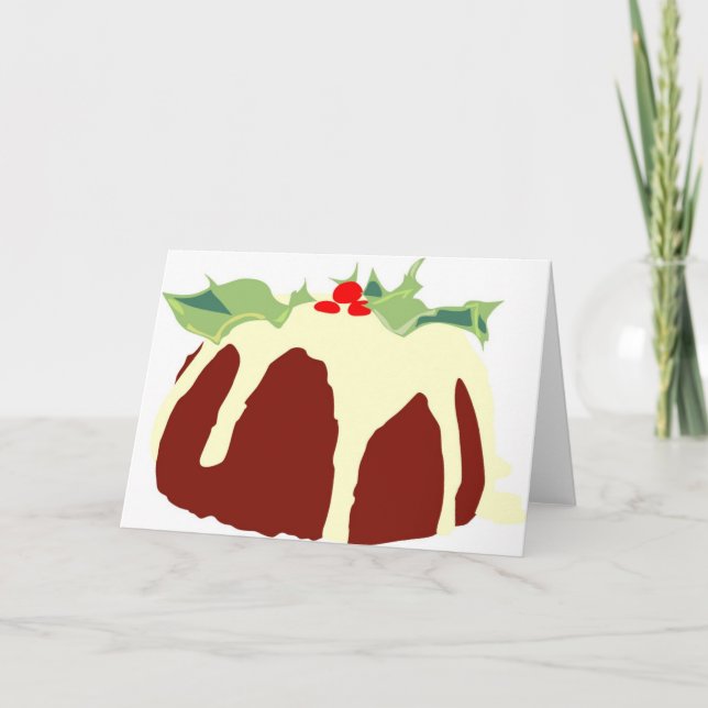 Christmas Pudding Holiday Card (Front)