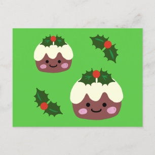 Christmas Pudding Holiday Postcard