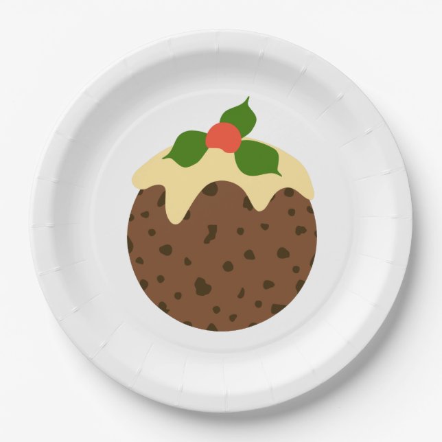 Christmas pudding paper plate (Front)
