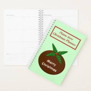 Christmas Pudding Personalised Planner