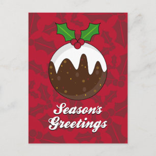 Christmas Pudding Postcard
