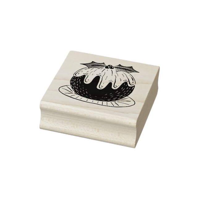 Christmas Pudding Rubber Stamp (Stamp)
