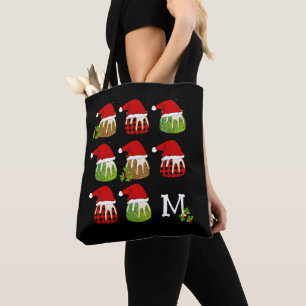 Christmas Pudding Santa Hats Tote Bag