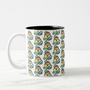 christmas pudding Two-Tone coffee mug