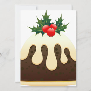 christmas puddings holiday card