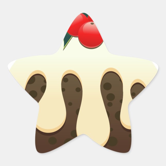 christmas puddings star sticker (Front)