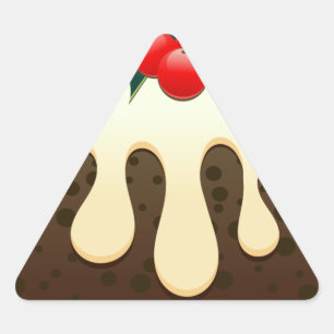 christmas puddings triangle sticker