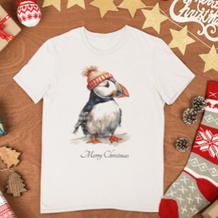 Christmas Puffin, customisable T-Shirt