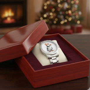 Christmas Puffin, customisable Watch