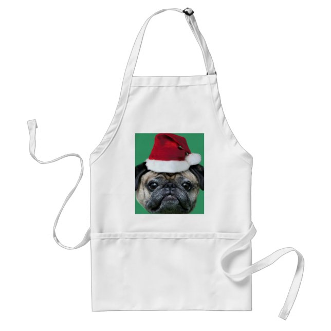 Christmas  pug apron (Front)