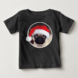 Christmas Pug - Baby Fine Jersey T-Shirt
