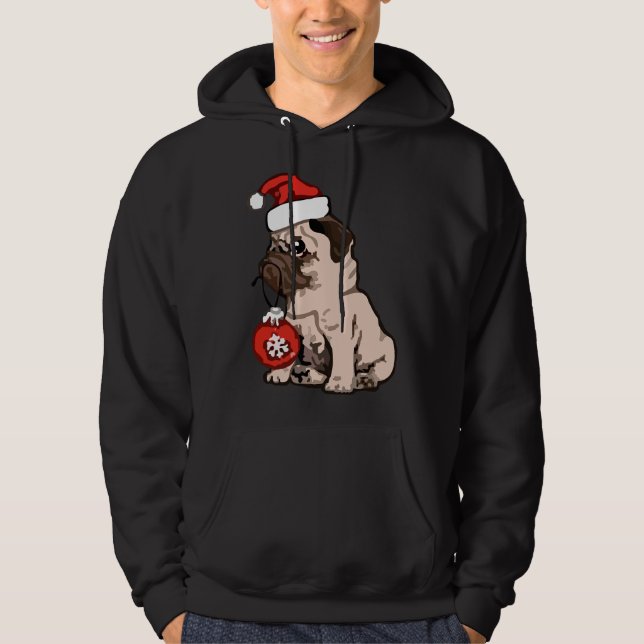Christmas Pug Classic T-Shirt 168 Hoodie (Front)
