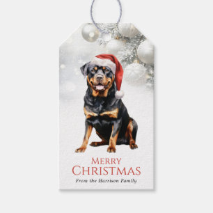 Christmas Pug Dog Gift Tags