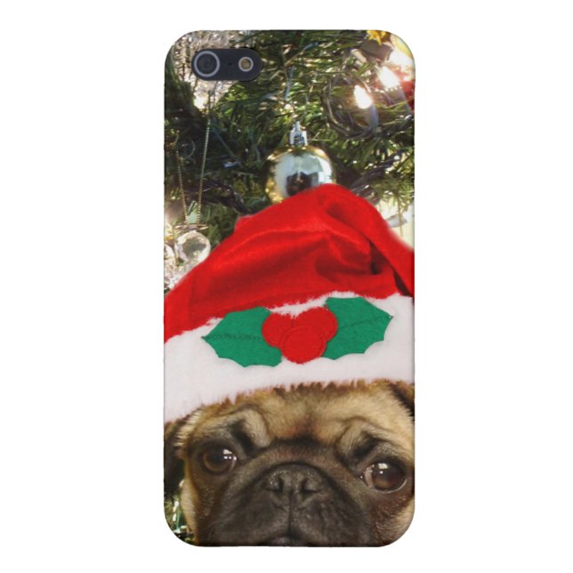 Christmas Pug dog iPhone Case (Back)