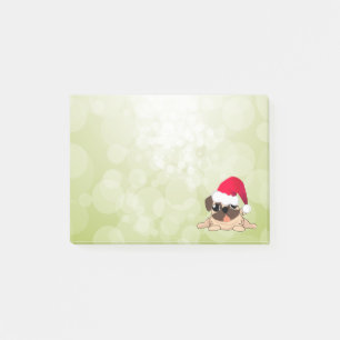 Christmas Pug Dog Post-it® Notes 4 x 3