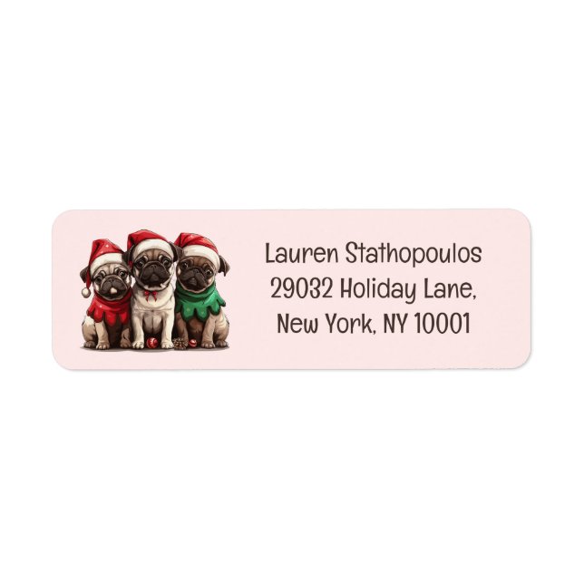 Christmas Pug Dogs (Front)