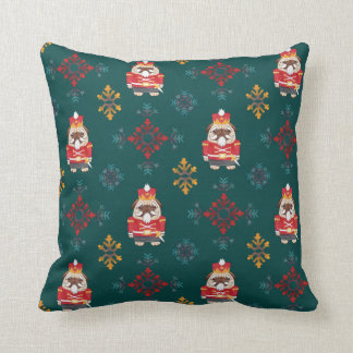 Christmas Pug dressed red Nutcracker Cushion
