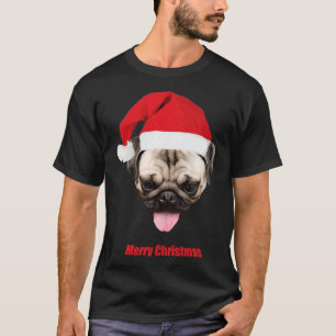 Christmas Pug for Pug Lovers. Merry Christmas with T-Shirt