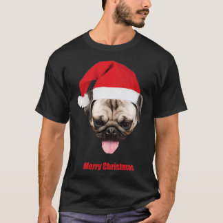Christmas Pug for Pug Lovers. Merry Christmas with T-Shirt