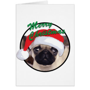 Christmas Pug - Greeting Card