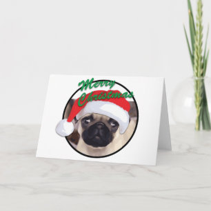 Christmas Pug - Greeting Card