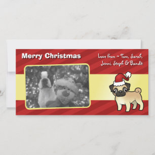 Christmas Pug Holiday Card