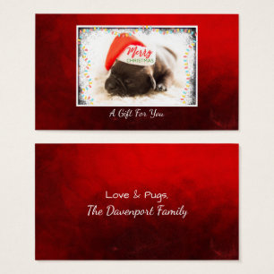 Christmas Pug in Santa Hat Gift For You