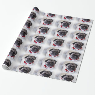 Christmas Pug in the Snow Wrapping Paper
