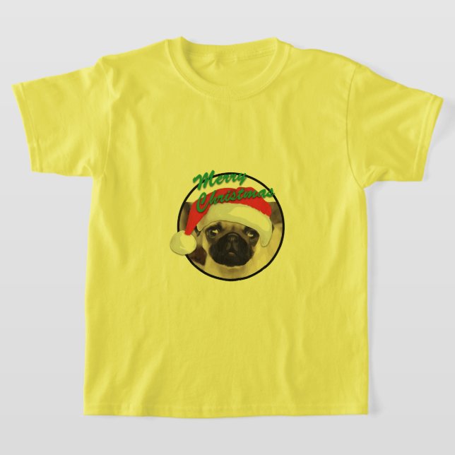 Christmas Pug - Kids' Basic T-Shirt (Laydown)