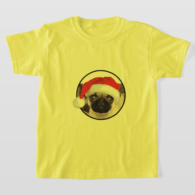 Christmas Pug - Kids' Basic T-Shirt (Laydown)