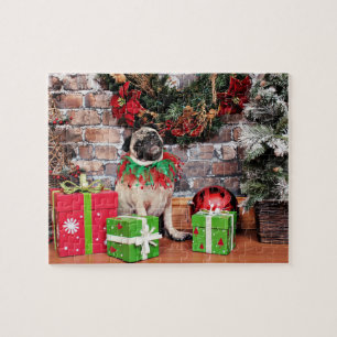 Christmas - Pug - Lily Lou Jigsaw Puzzle