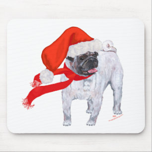 Christmas Pug Mouse Mat