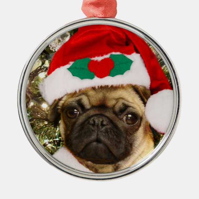 Christmas pug ornament (Front)