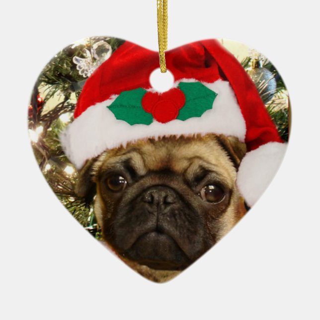 Christmas pug ornament (Front)