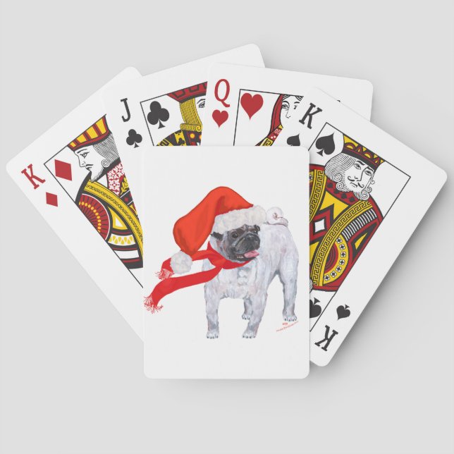 Christmas Pug Playing Cards (Back)