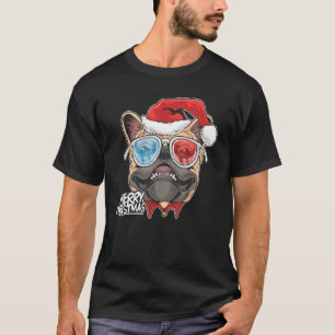 Christmas Pug Puppy Dog Santa Claus Cute Face Funn T-Shirt