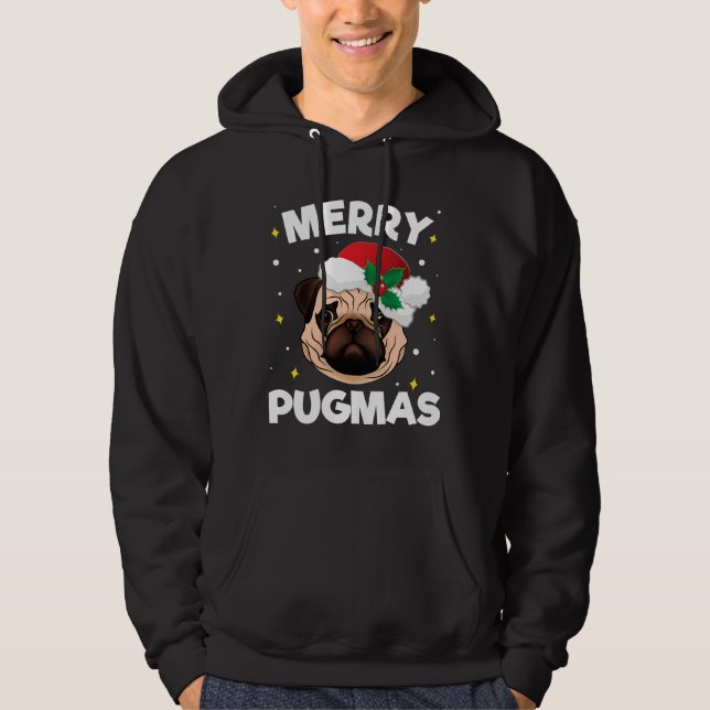 Christmas Pug Santa Gift for Pug Lover Merry Pugma Hoodie (Front)