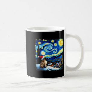 Christmas Pug Starry Night  Coffee Mug