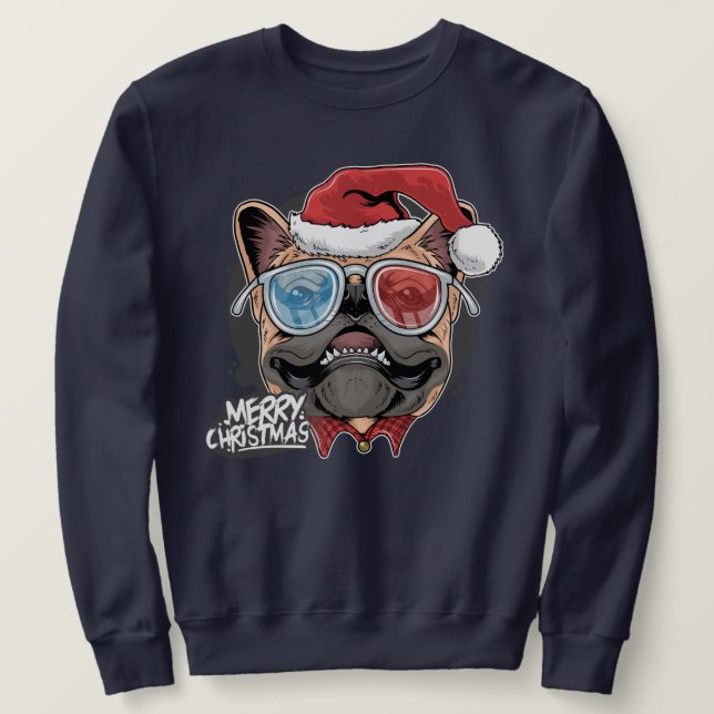 Christmas Pug Sweatshirt (Design Front)