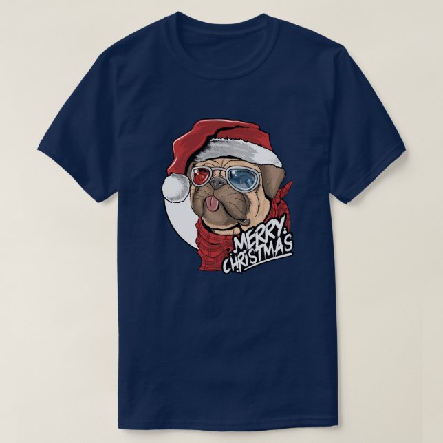 Christmas Pug T-Shirt (Design Front)