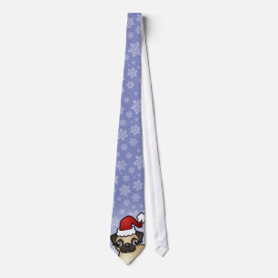 Christmas Pug Tie