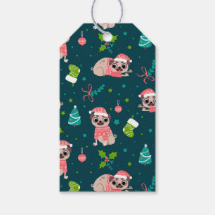 Christmas Pugs Gift Tags
